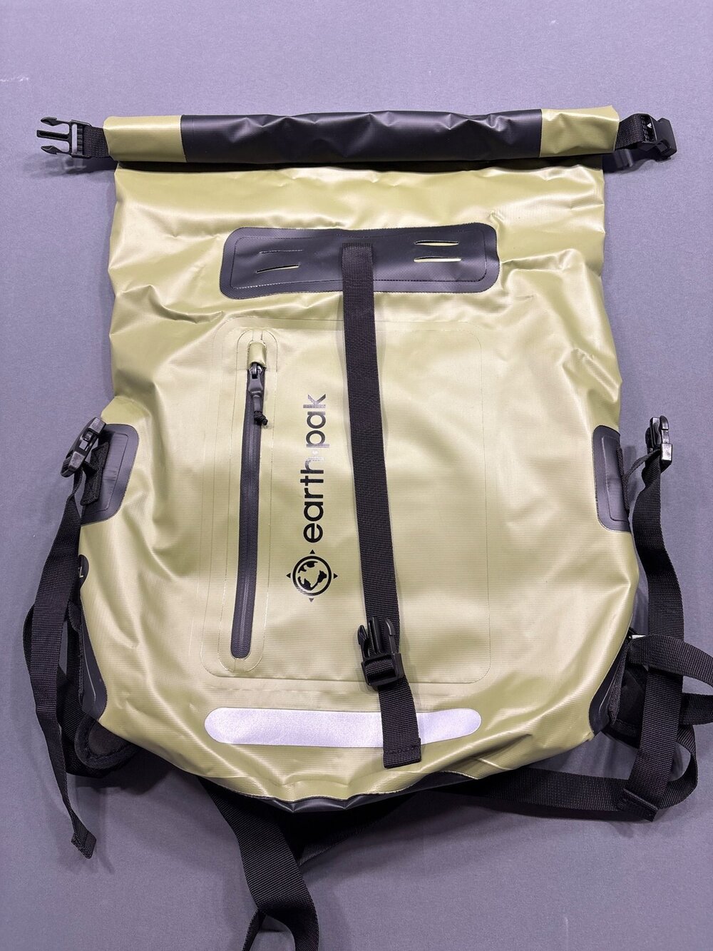Earth Pak Waterproof Dry Bag Backpack Roll-Top 55L Yellow Black